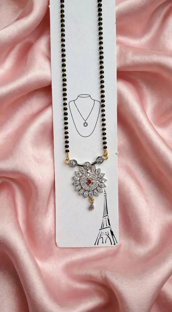 American Diamond Floral Mangalsutra – Timeless Elegance for Every Day