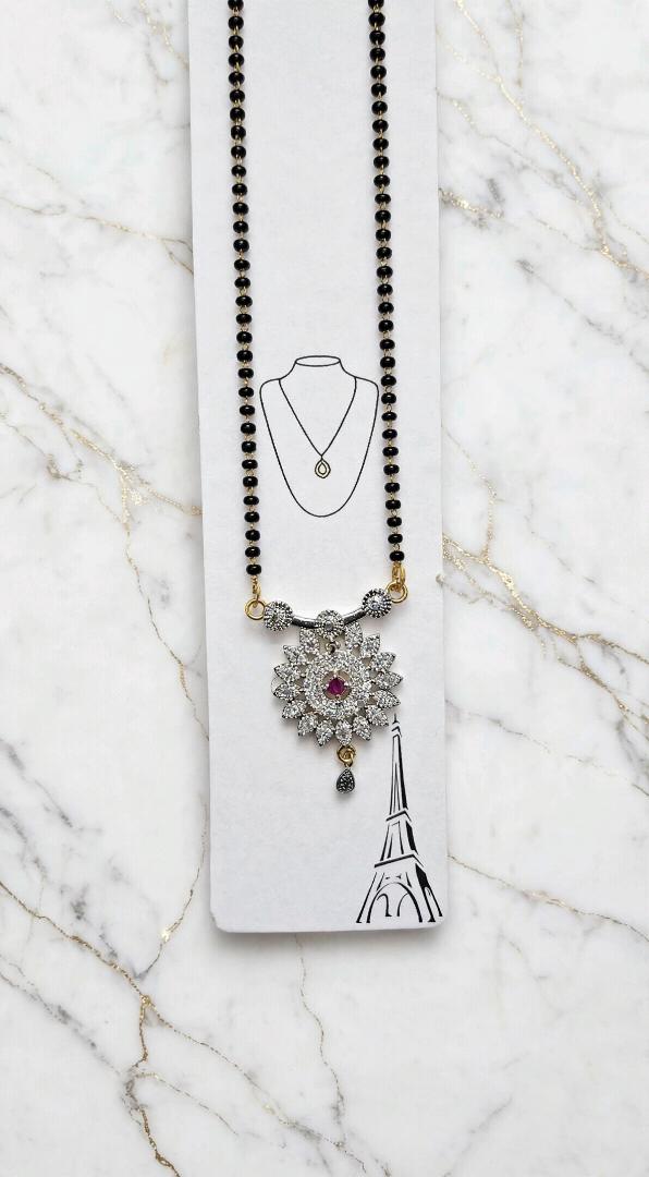 American Diamond Floral Mangalsutra – Timeless Elegance for Every Day