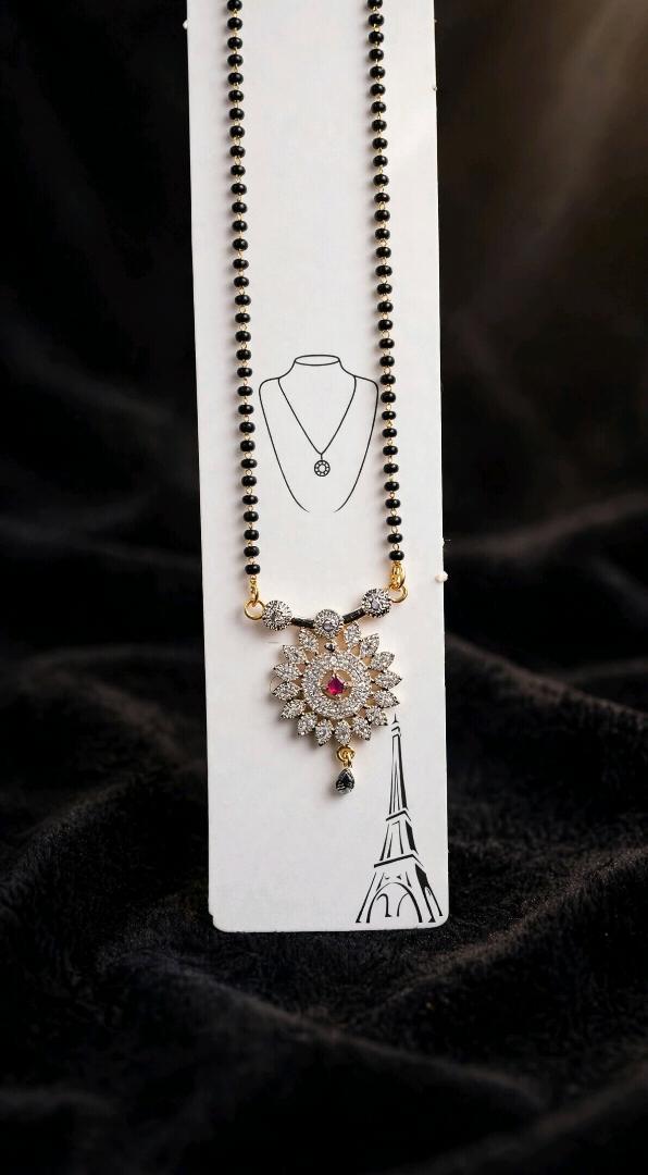American Diamond Floral Mangalsutra – Timeless Elegance for Every Day