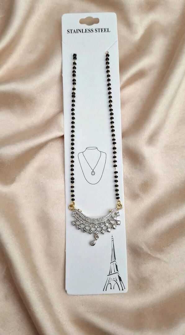 American Diamond Mangalsutra Necklace - Stainless Steel