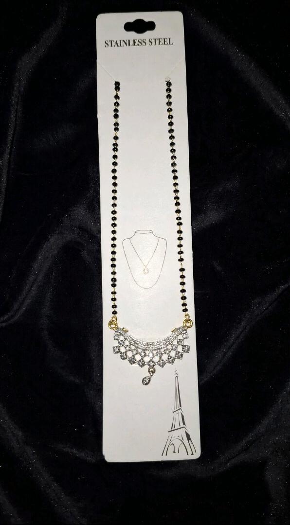 American Diamond Mangalsutra Necklace - Stainless Steel