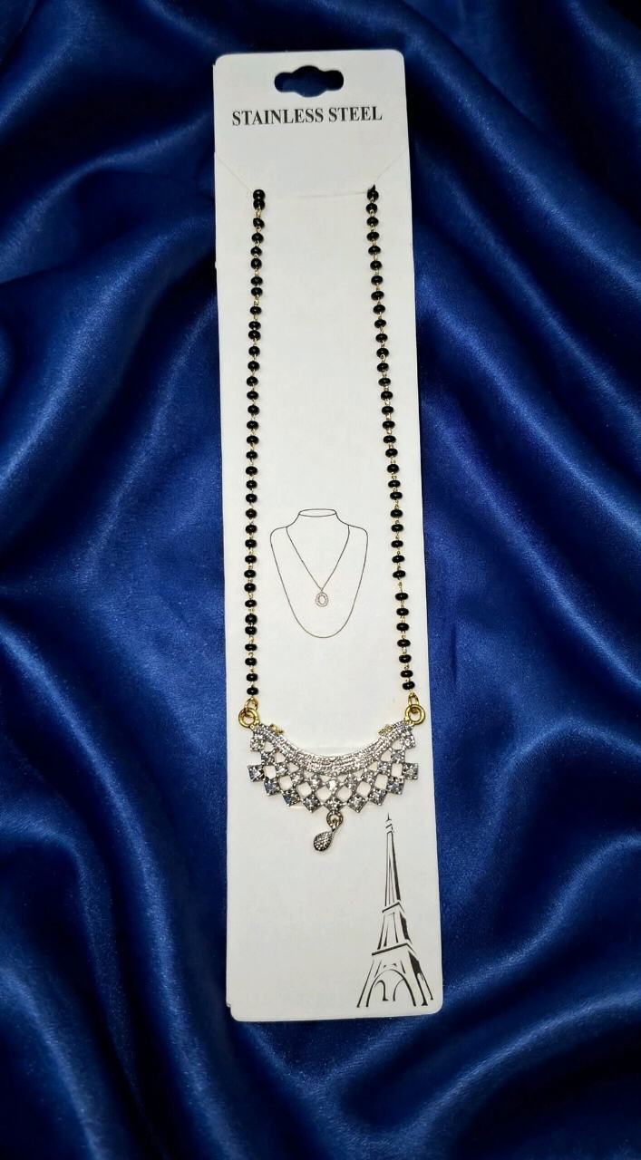 American Diamond Mangalsutra Necklace - Stainless Steel