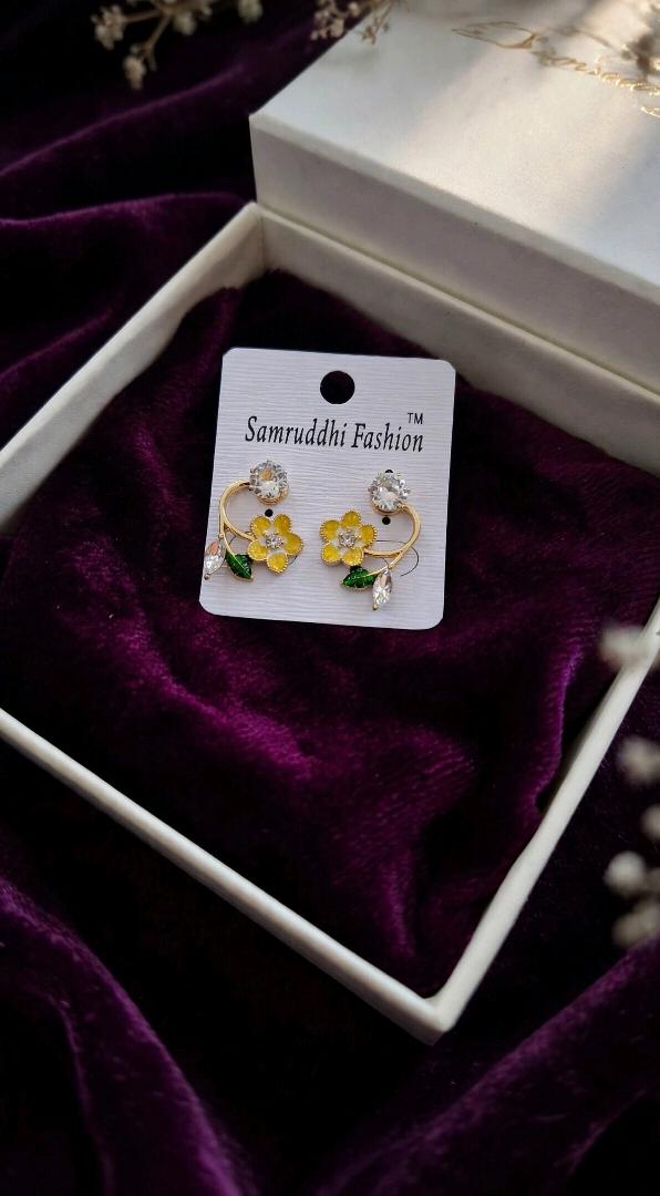 Floral Stud Earrings for Women & Girls