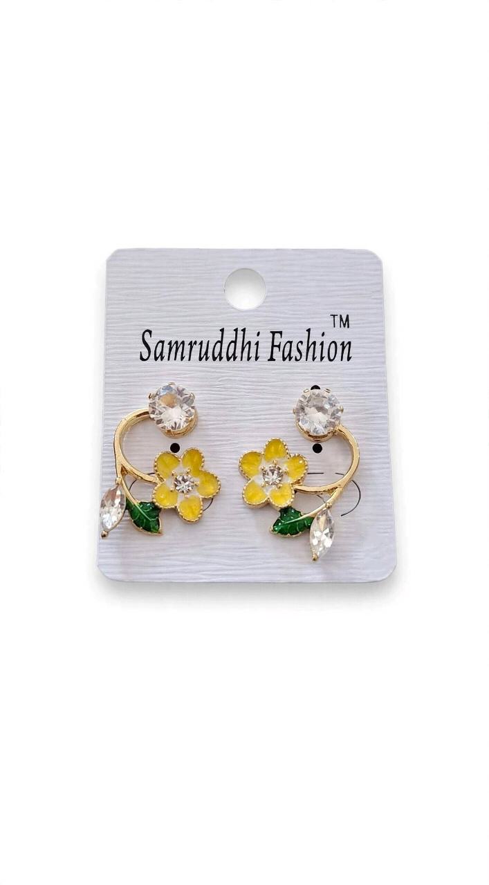 Floral Stud Earrings for Women & Girls