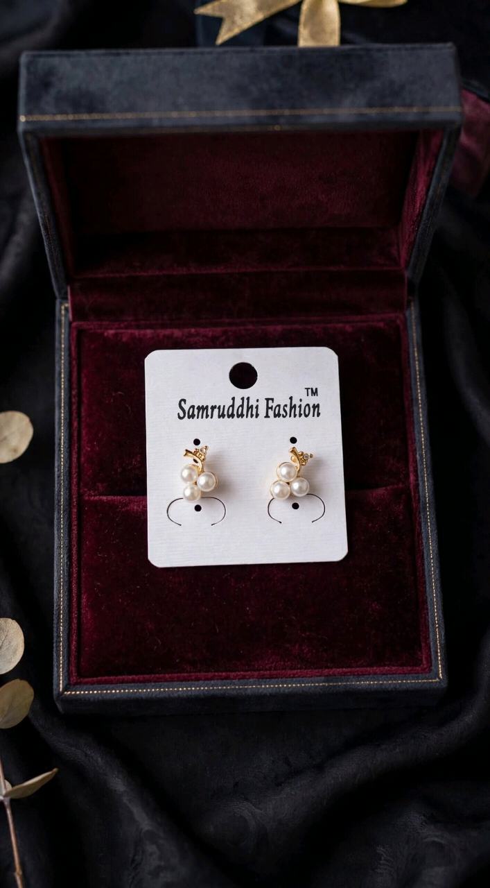 Grape Cluster Pearl Studs