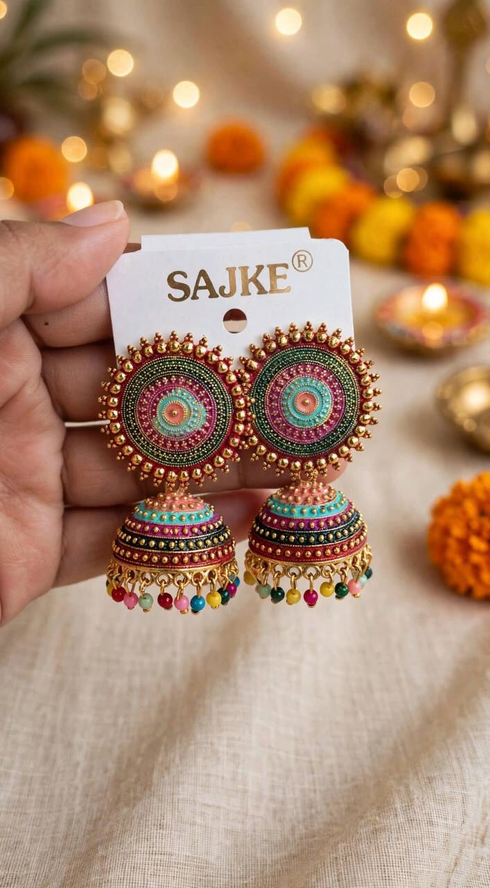 Multicolor Jhumka Earring