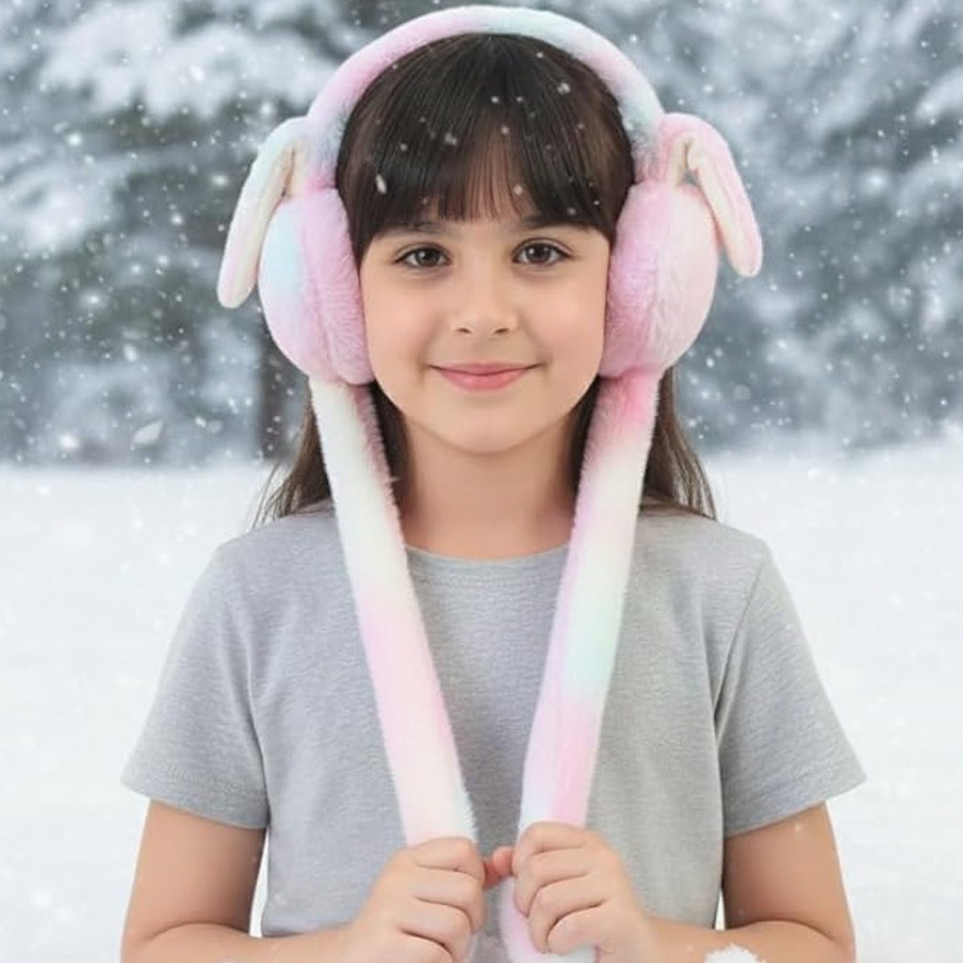 Plush Bunny Ears Movable