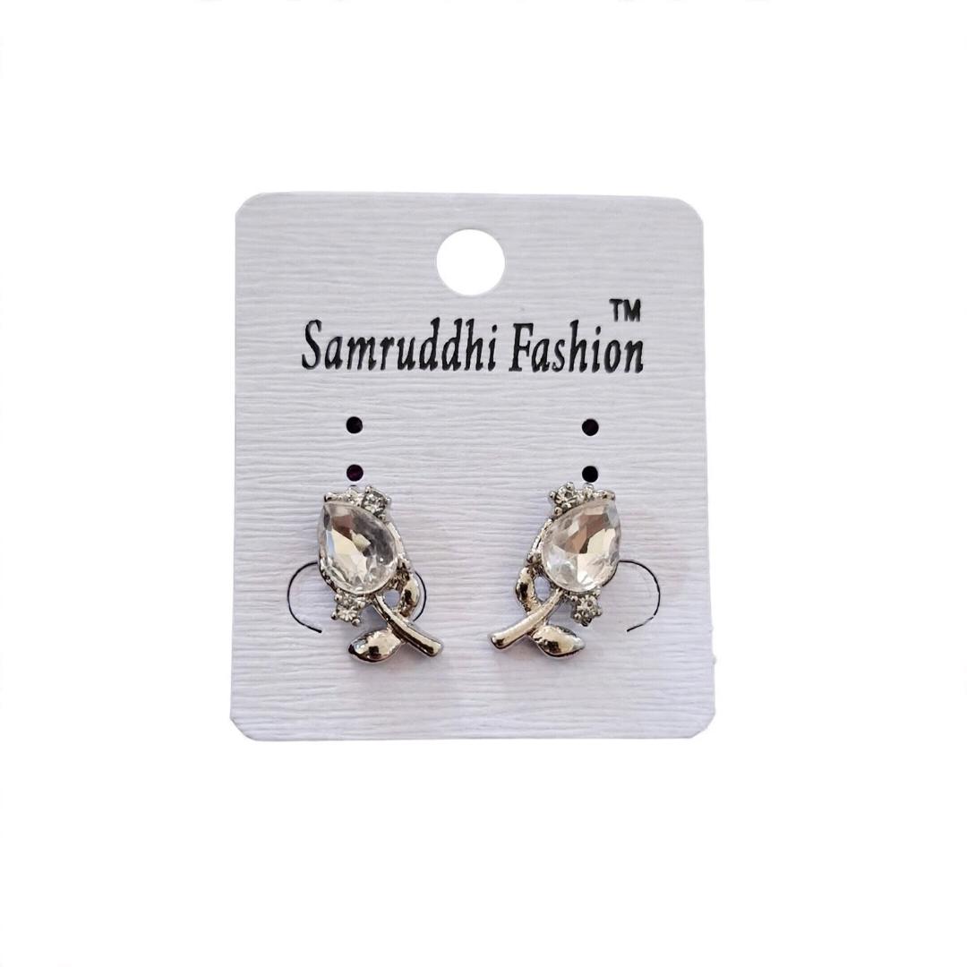 Rosebud Crystal Stud Earrings